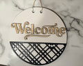 Handmade “Welcome” Door Sign | Sealed Premium Basswood Home Decor | 10.5” Round